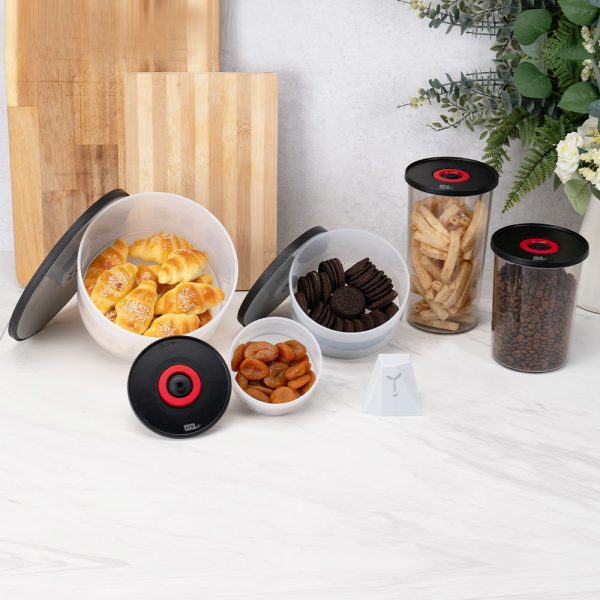 [UTSgo] 蓋力嗨真空盒(大+中+小)-3入+蓋力嗨真空罐(大+小)-2入(含VOYD真空機)